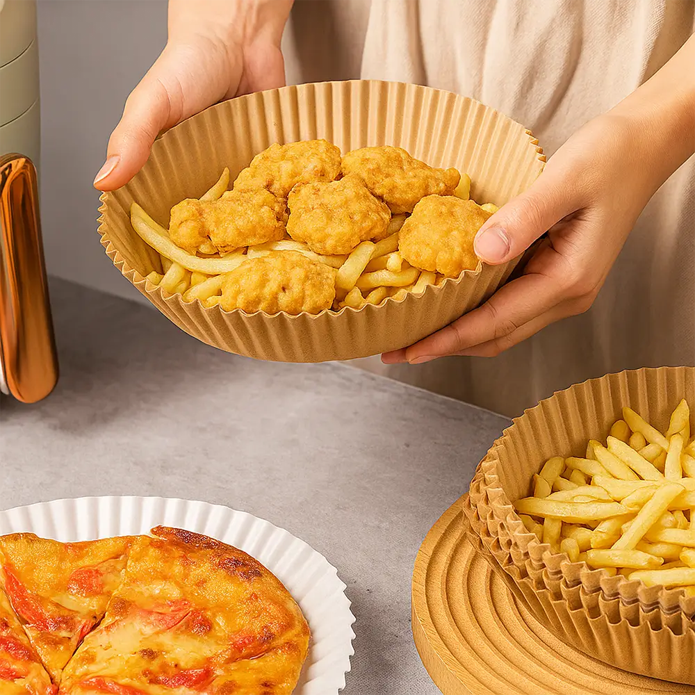 Kit Formas de Papel PaperFit para AirFryer – 50 UNIDADES Antiaderente