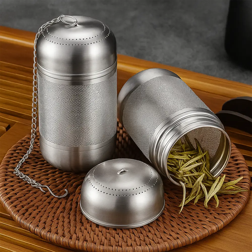 Infusor de Chá EasyTea com Corrente – Aço Inoxidável