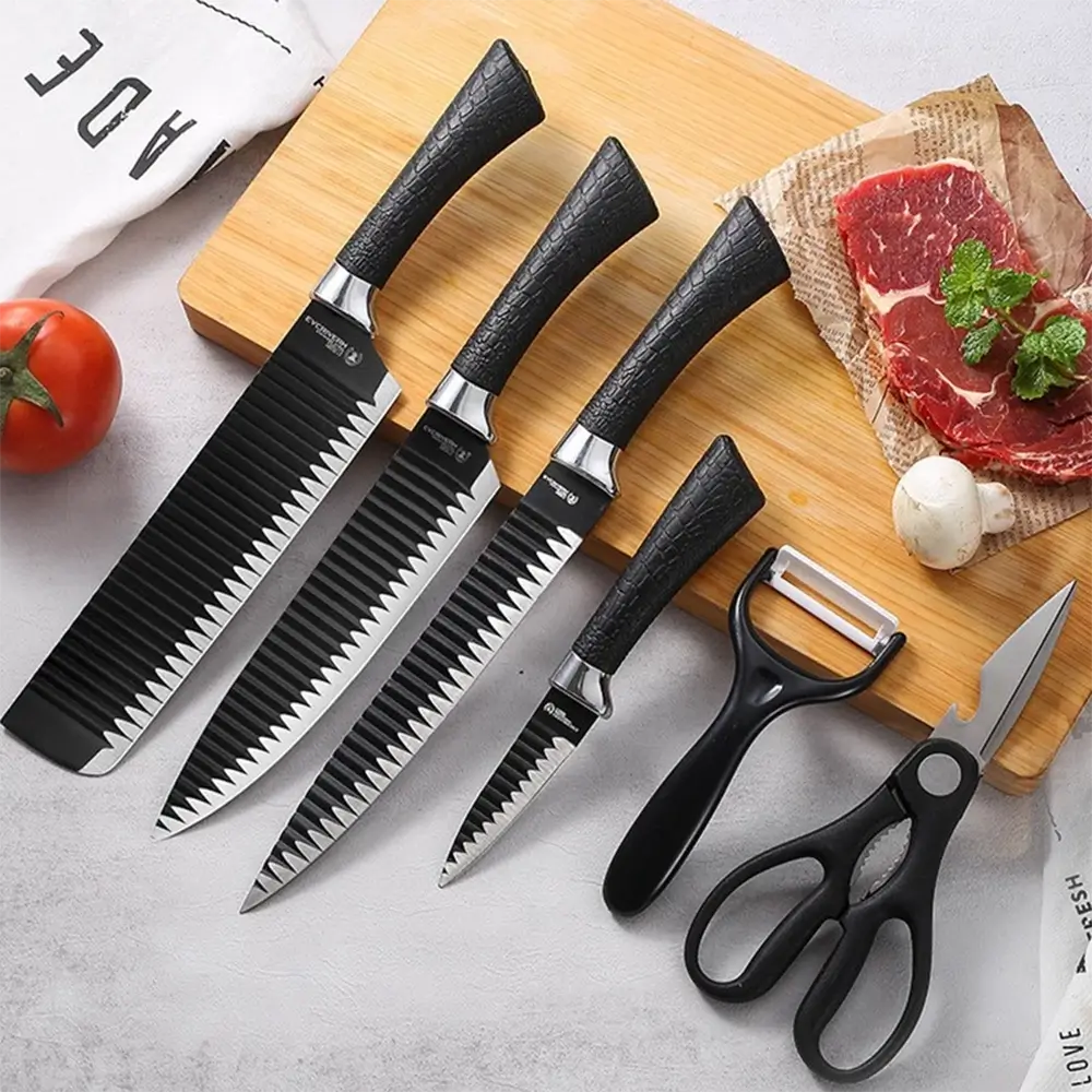 Kit Cozinha Profissional 6 Peças – INCLUSO Descascador e Tesoura