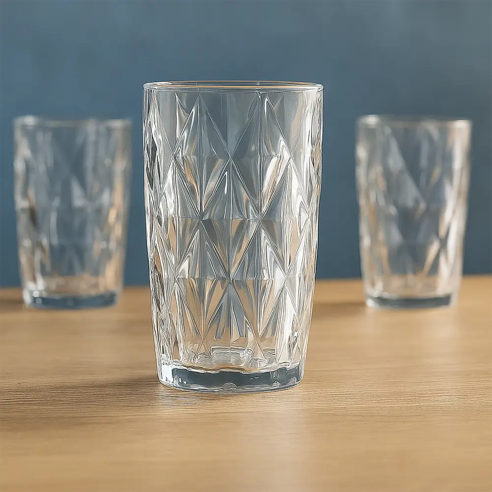 Jogo de Copos de Vidro Diamond 400ml – 6 Peças