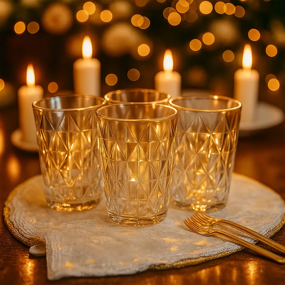 Jogo de Copos de Vidro Diamond 400ml – 6 Peças