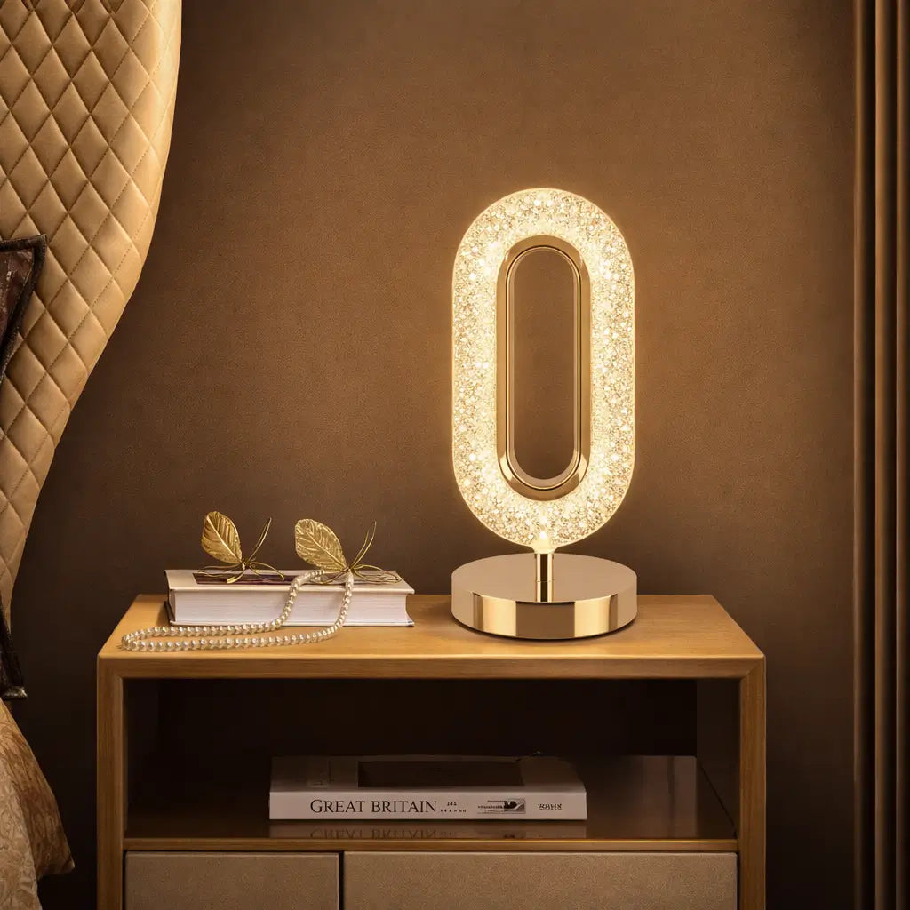 Luminária LED de Mesa Brilho de Cristal