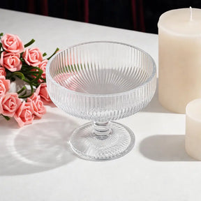 Jogo de Taças de Sobremesa Canelada Grafiatto 320ml – 6 Peças