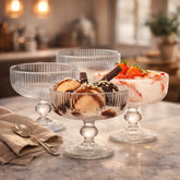 Jogo de Taças de Sobremesa Canelada Grafiatto 320ml – 6 Peças