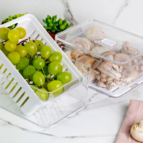 Kit Potes com Drenagem para Geladeira FreshBox – 2 ou 4 Unidades 3,8L